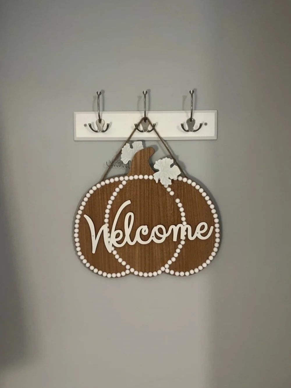 Fall Wood Pumpkin Welcome Door Sign